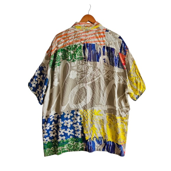 Jams World Aloha Shirt Colorful Patchwork Rayon‎ Hawaiian Shirt XXL - Picture 7 of 10
